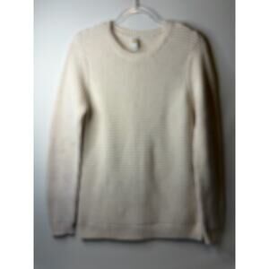 Lole Cream Knit Cotton Blend Sweater Long Sleeve Size Small